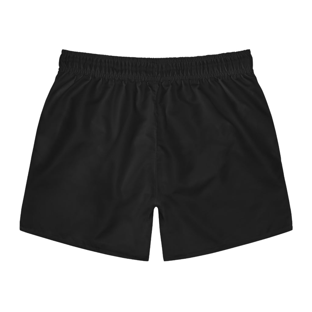 Beyond The Bunker Swim Trunks – Black Golf-Themed Men's Swim Shorts